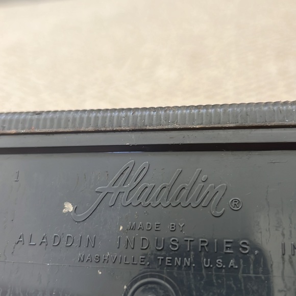 Vintage Gray Domed Lunch Bucket Aladdin Lunch Pail, Plastic Decorative, Storage - Picture 11 of 16